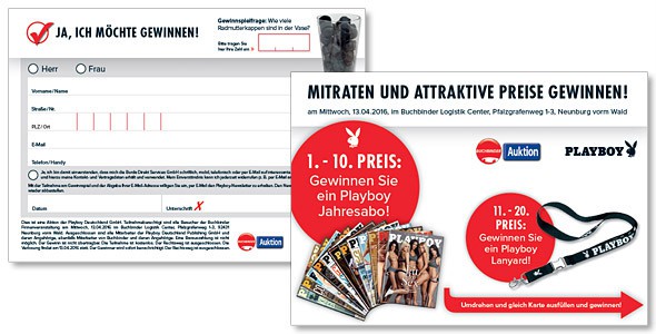 Gewinnspielkarte DIN A6